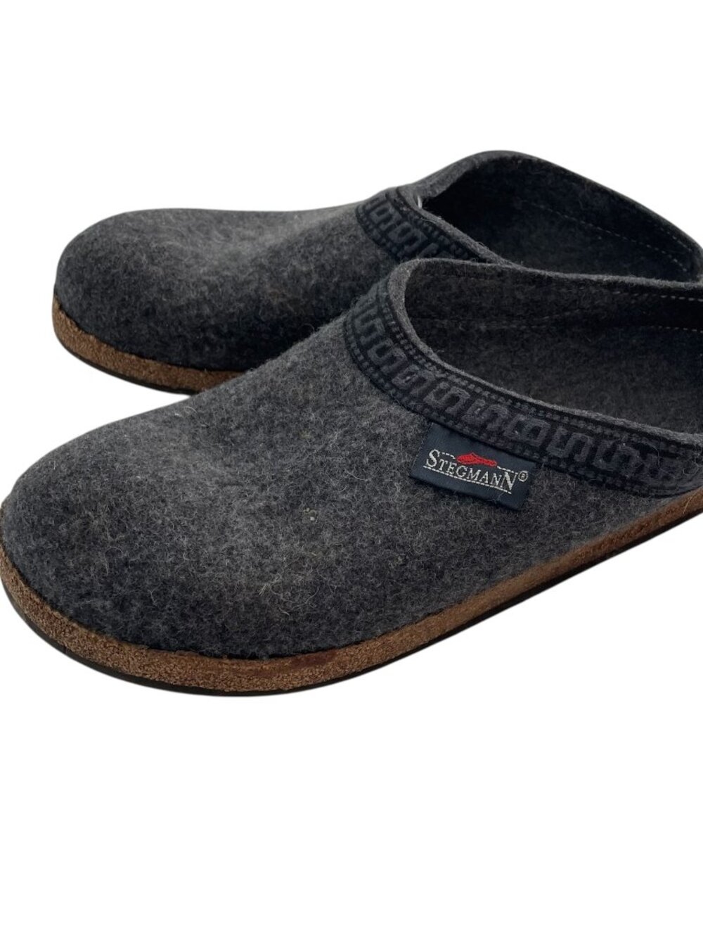 Stegmann Wool Felt Clogs Size 7 Womens Charcoal Gray Slip On Mules Shoes